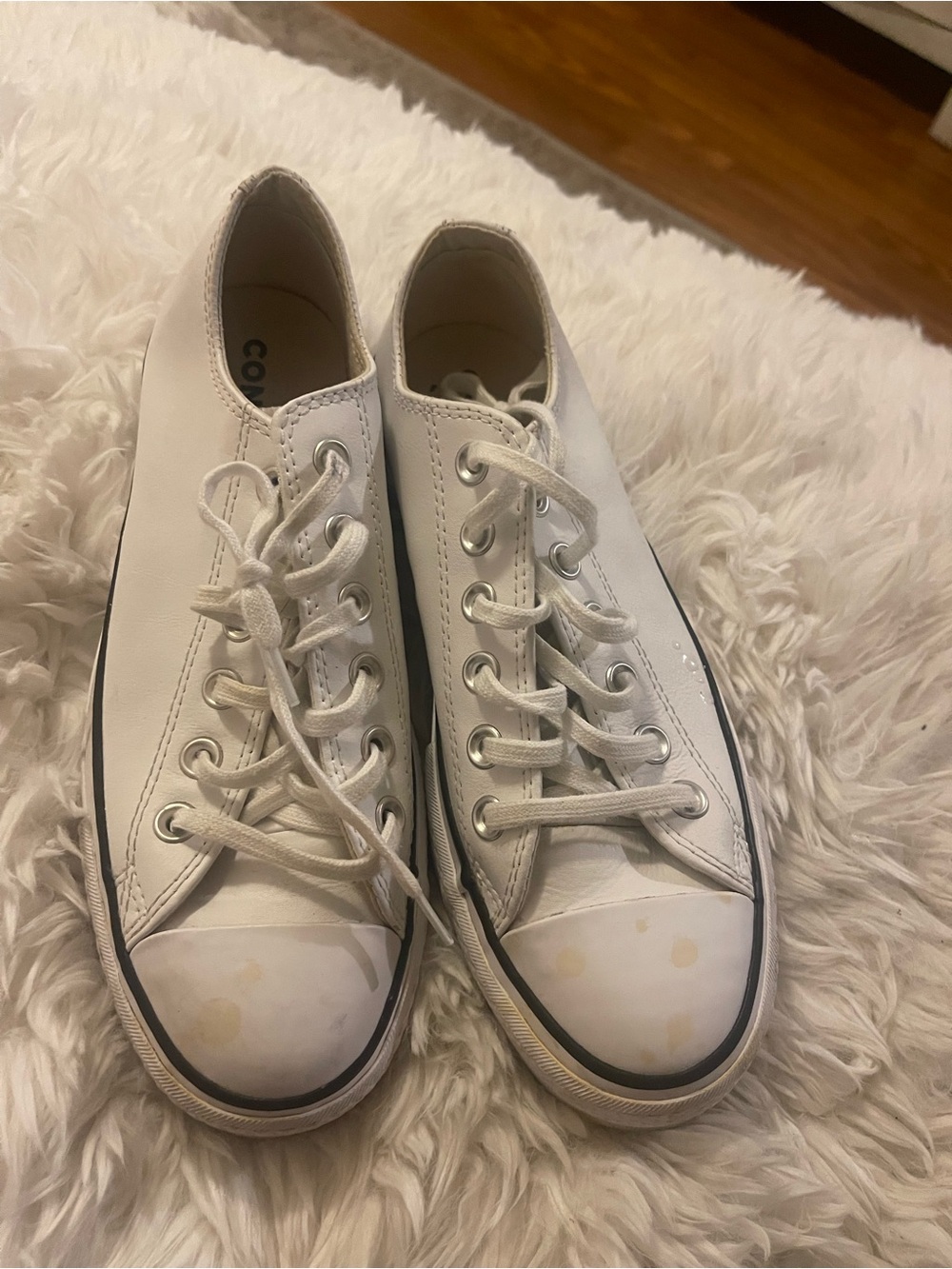 Converse White Low-Top Canvas Sneakers - Women's